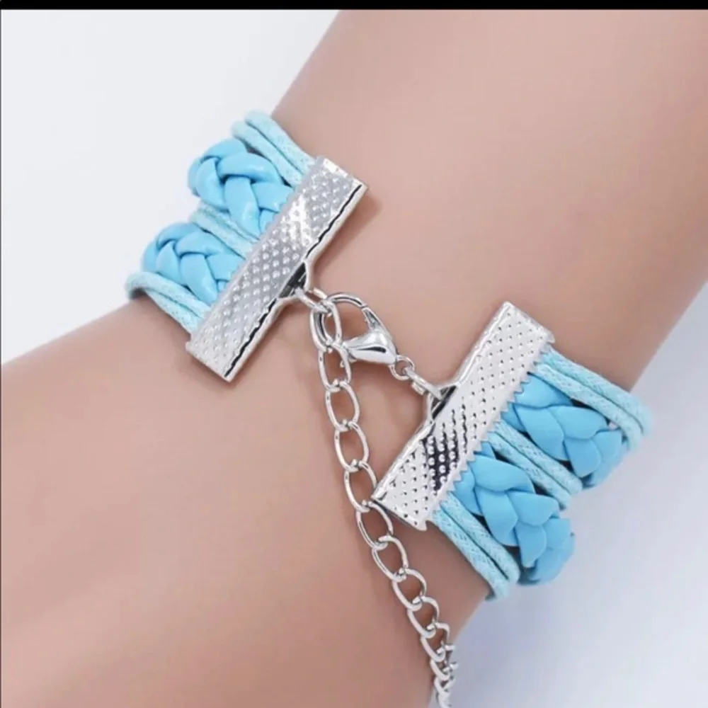 New Yin Yang ☯️ Infinity Leather Woven Bracelet - Picture 2 of 2